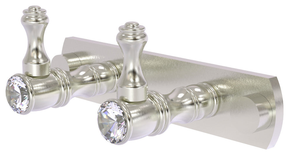 Carolina Crystal 2 Position Multi Hook, Satin Nickel