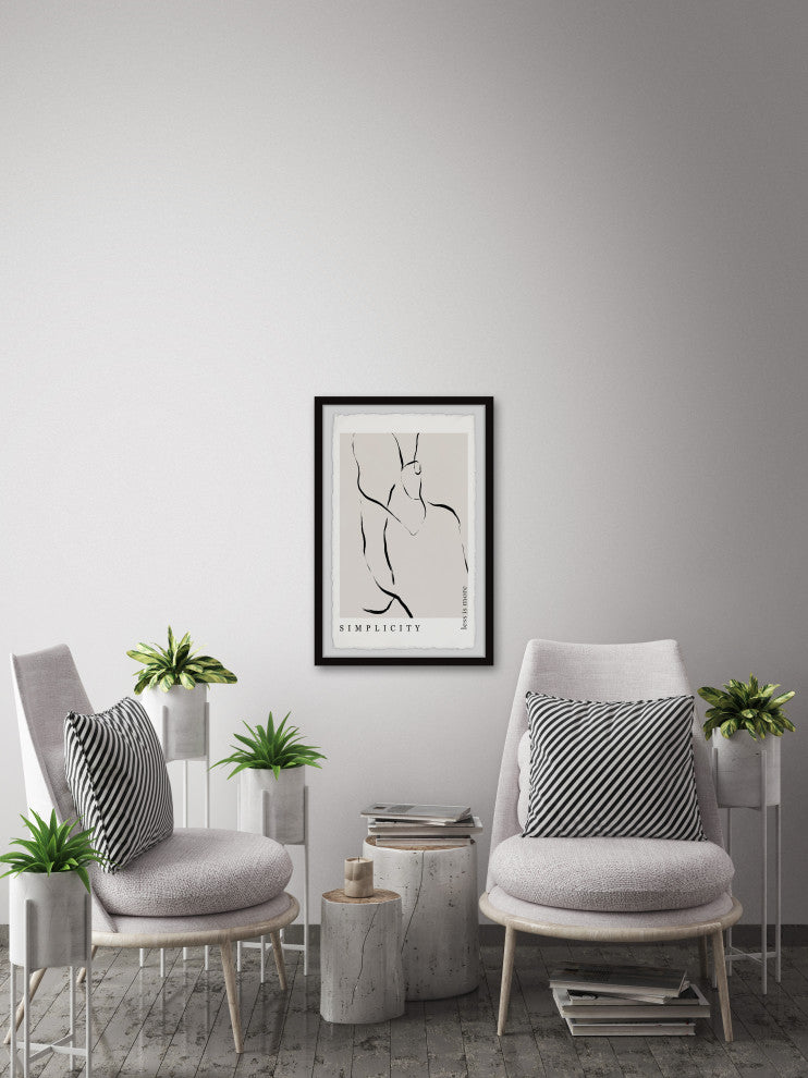 "Less Is More" Framed Painting Print, 24x36
