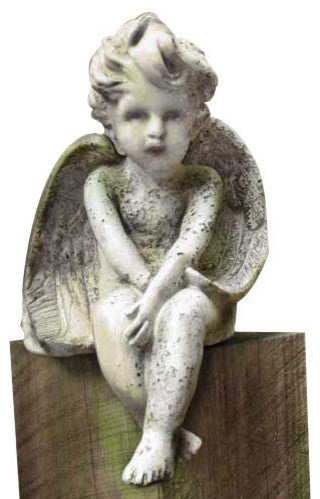 Meditation Cherub Medium 15" Garden Angel Statue