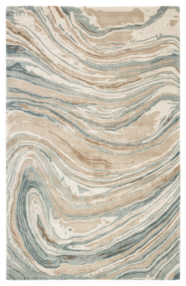 Jaipur Living Atha Handmade Abstract Tan/ Gray Area Rug 10'X14'