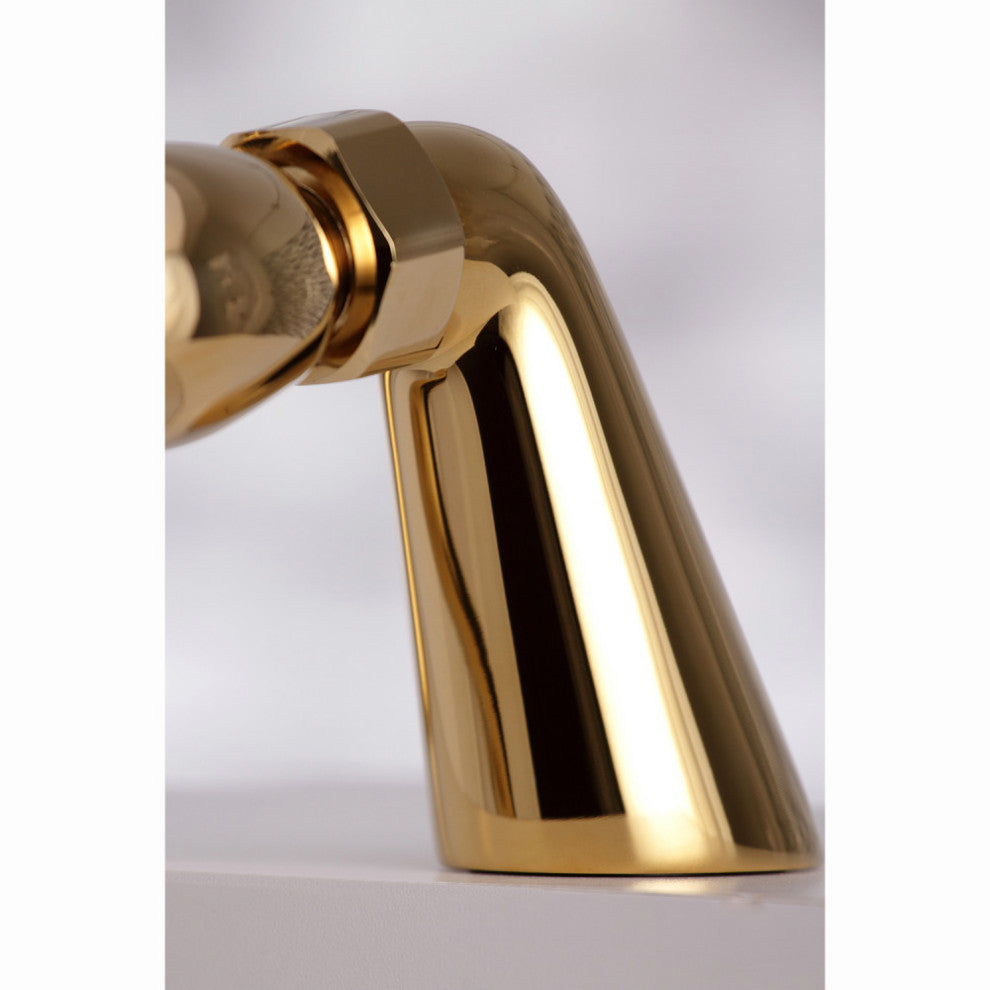 Kingston Brass Clawfoot Tub Faucet With Hand Shower, Polished Brass