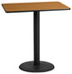 30"x45" Natural Laminate Table Top With Bar Height Table Base
