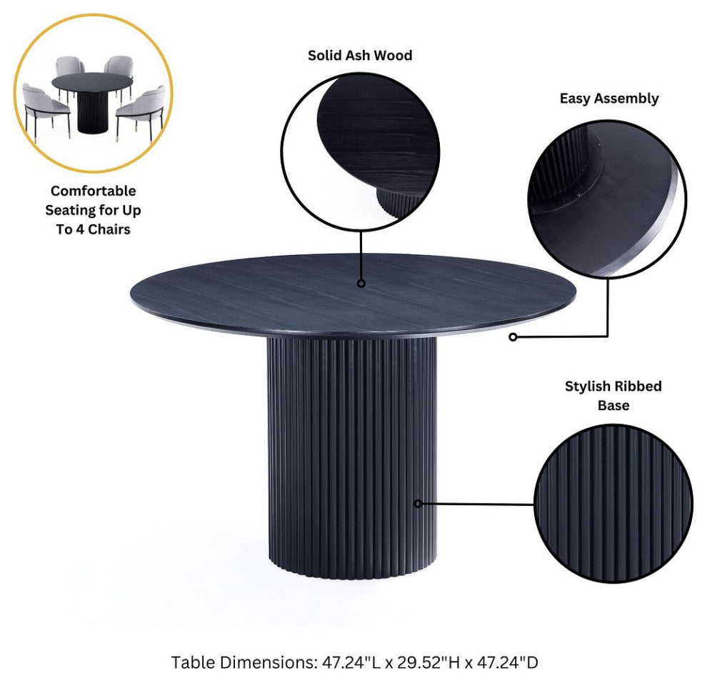 Manhattan Comfort 5-Piece Flor and Hathaway Dining