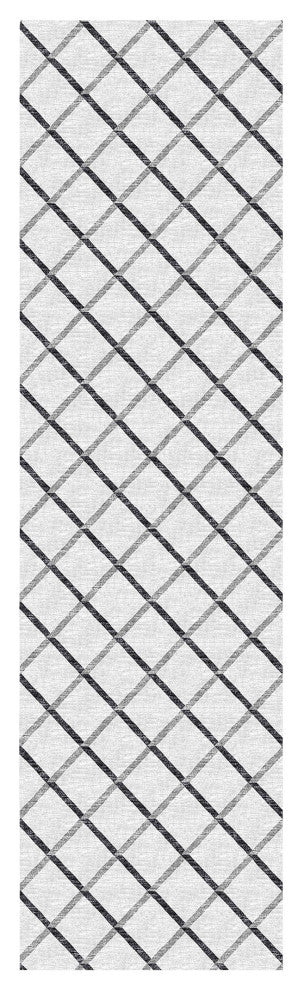 Indoor/Outdoor York YO1 Grey Machine Washable 2'3" x 7'6" Rug