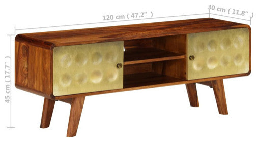 vidaXL TV Stand TV Unit Sideboard Home TV Console Unit Solid Sheesham Wood