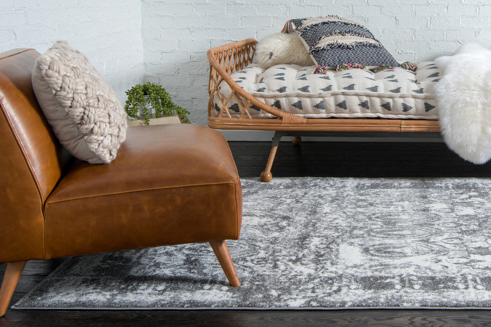 Unique Loom Gray Vivaldi Rosso 5' 0 x 8' 0 Area Rug