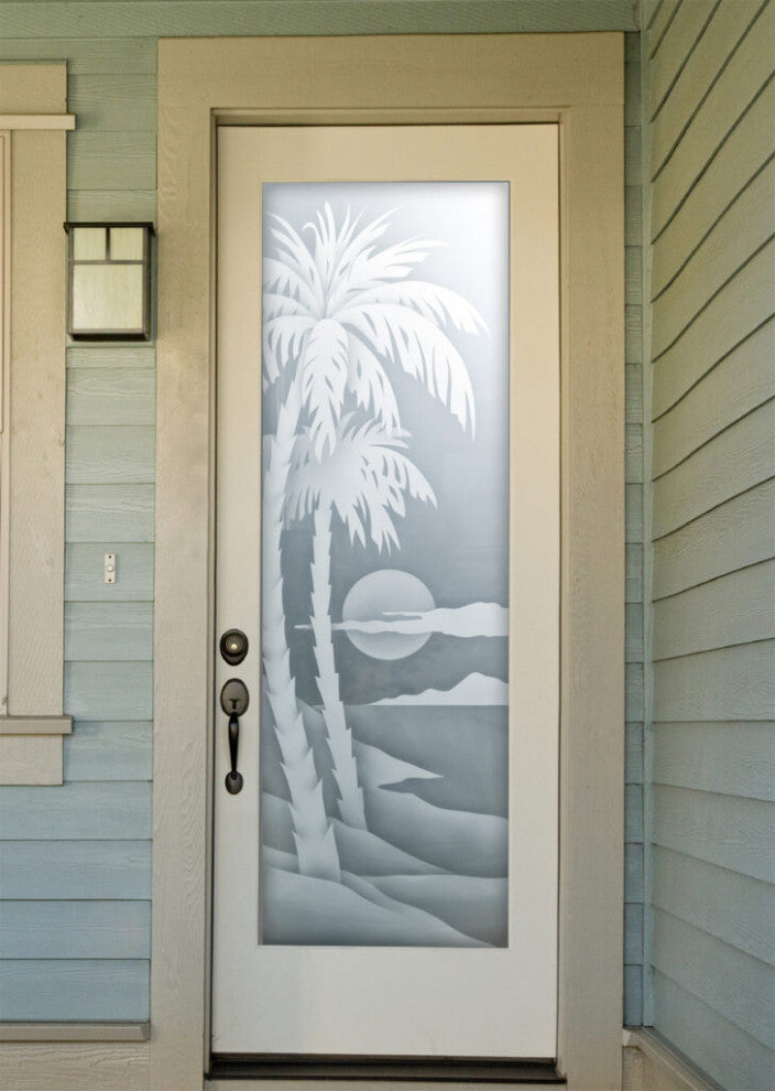 Interior Prehung Door or Interior Slab Door - Palm Sunset - Primed - 24" x...