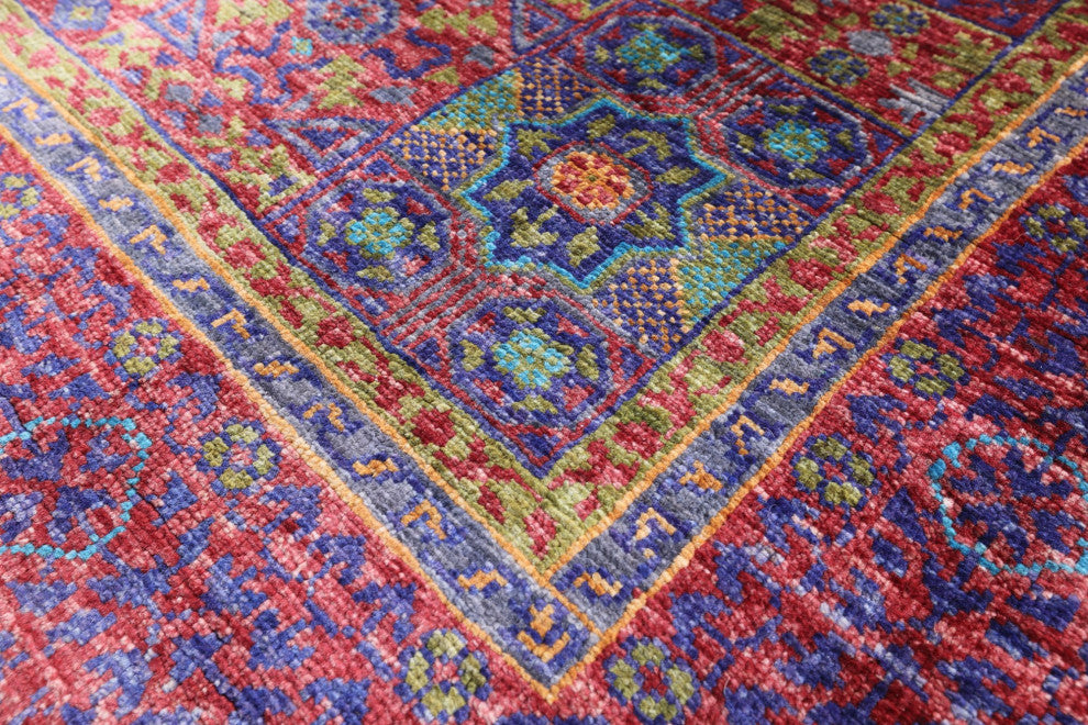 3' 11" X 5' 9" Mamluk Geometric Hand-Knotted Wool Rug - Q12262