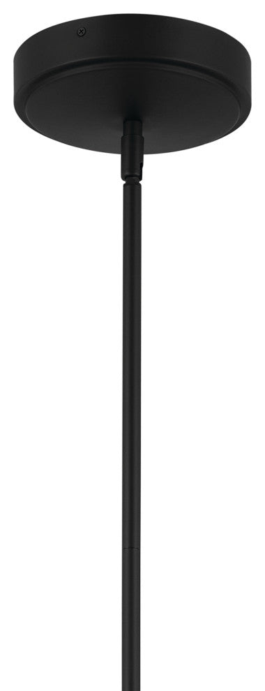 Priam 43.75" 6 Light LED Chandelier, Matte Black