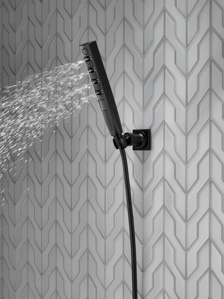 Delta H2Okinetic 5-Setting Wall Mount Hand Shower, Matte Black, 55140-BL