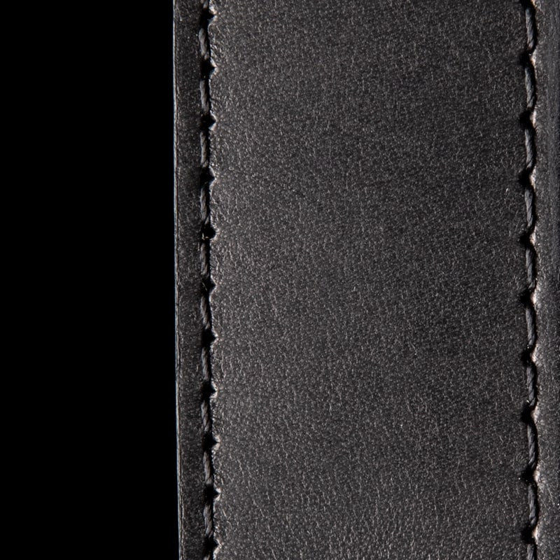 Saratoga Small Pendant, Antique Brass, Black Leather, Natural Anna Shade