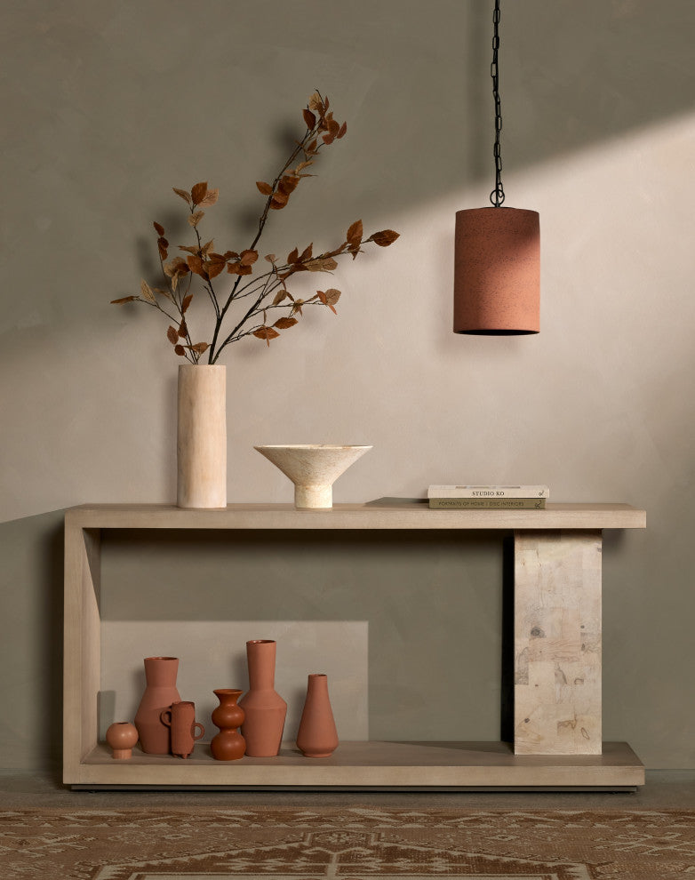 Darian Console Table-White Mahogany