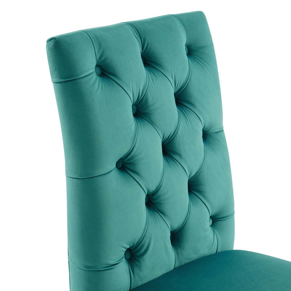 Duchess Performance Velvet Dining Chairs, Set of 2, Teal