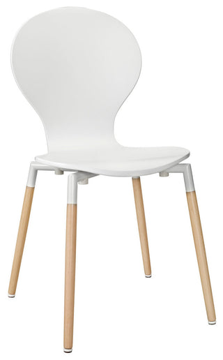 Modern Contemporary Kitchen Wood Dining Chair White