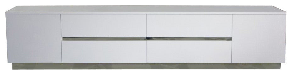 AandX Skyline Modern White Crocodile TV Entertainment Center