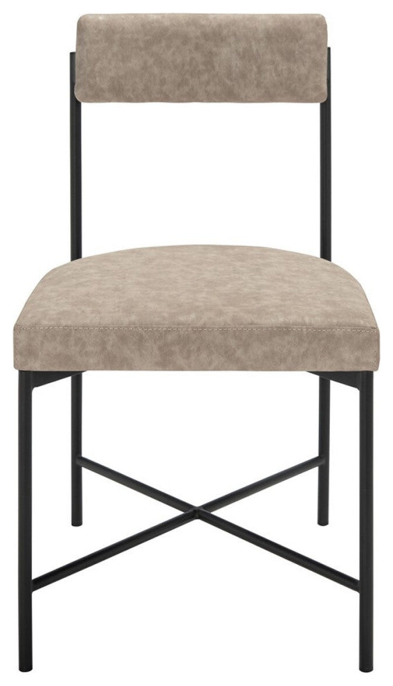 Safavieh Archer Dining Chair, Light Grey/Black