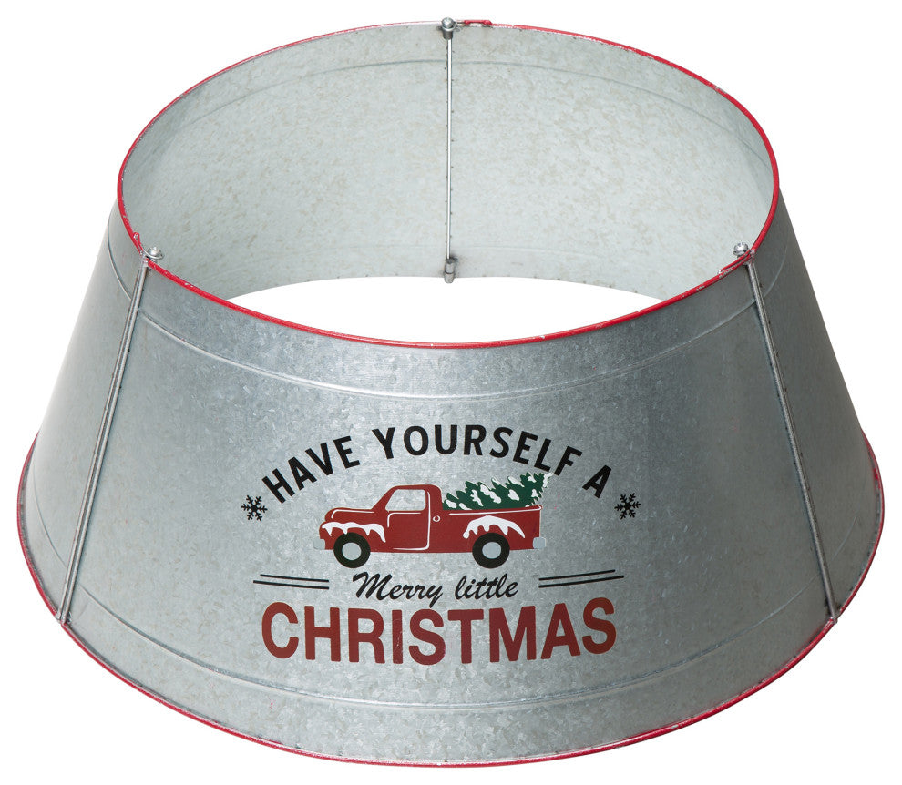 Metal Woven Tree Collar, 26"D, Galvanized