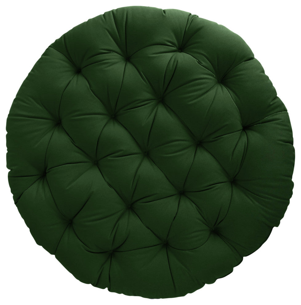 Sorra Home Indoor Hunter Green Round Papasan Cushion 44x44x4