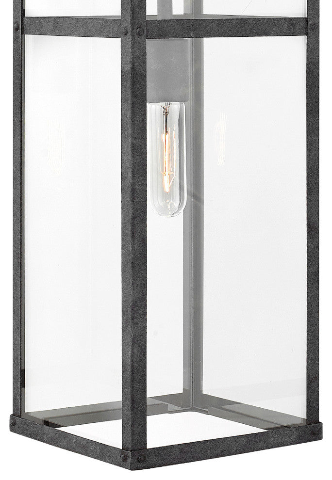 Hinkley Porter 25" Large Outdoor Wall Mount Lantern, Aged Zinc