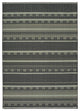 5' X 8' Black Ivory Machine Woven Geometric Indoor Area Rug