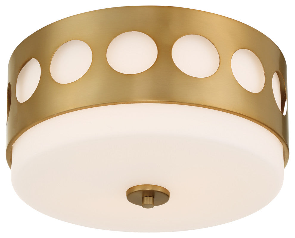 Kirby 2 Light Ceiling Mount, Vibrant Gold
