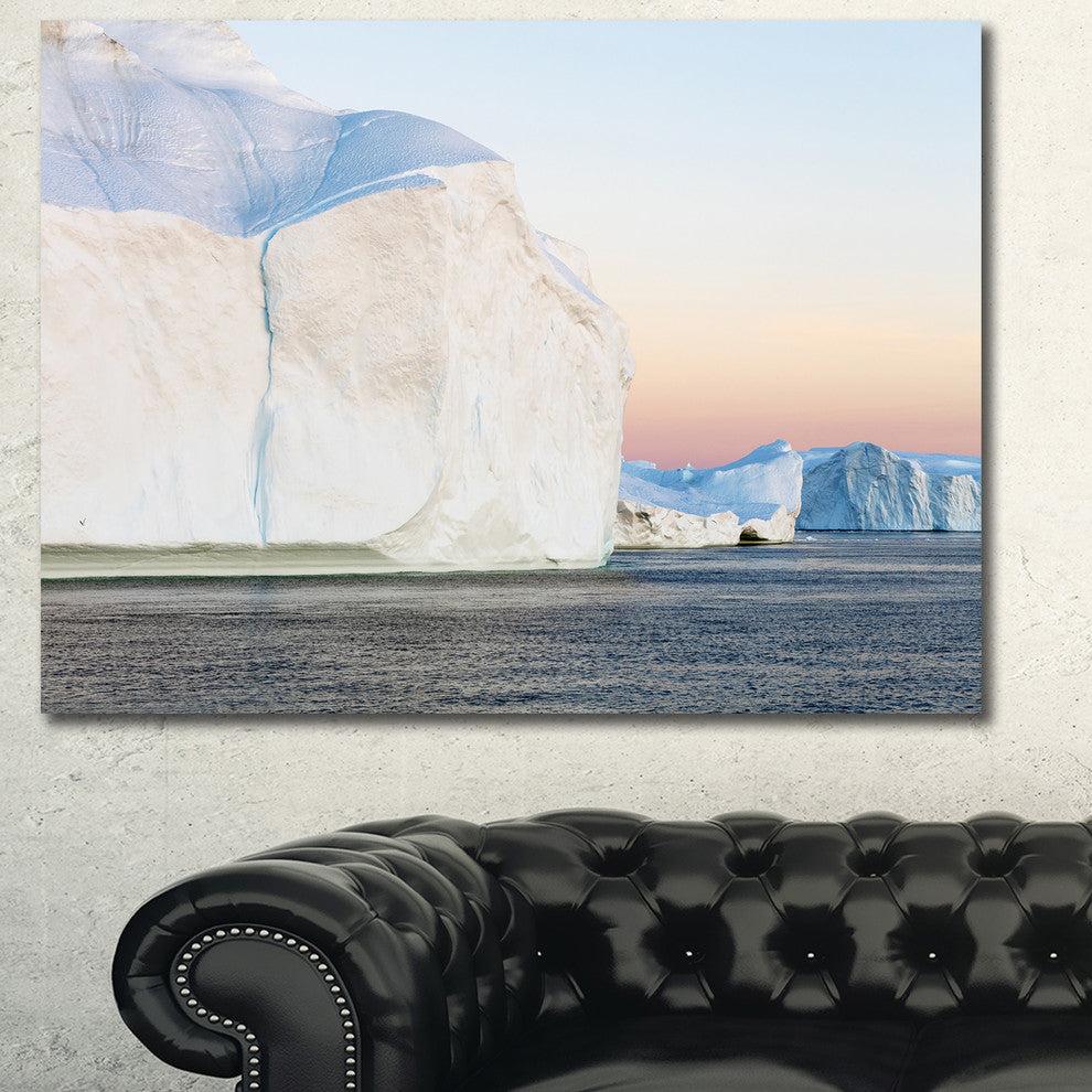 Greenland Ices of Polar Regions, Oversized Seashore Canvas Art Print, 60x40