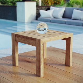 Natural Upland Outdoor Patio Wood Side Table