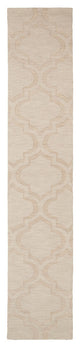 Central Park Solid and Border Khaki Area Rug, 2'3"x12' Runner