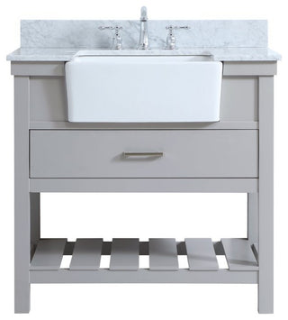Home Living 22" Farmhouse Grey-Light Bathroom Vanity