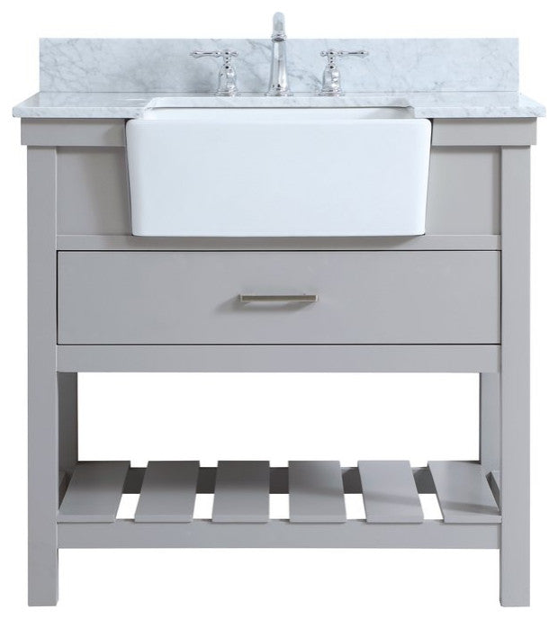 Home Living 22" Farmhouse Grey-Light Bathroom Vanity
