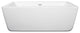 Laura 59" Freestanding White Bathtub, Shiny White Drain and Overflow Trim