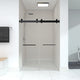 60 in. W x 79" H Double Sliding Frameless Shower Door, Matte Black