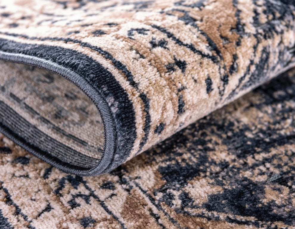 Unique Loom Dark Blue Chateau Roosevelt 4' 0 x 6' 0 Area Rug