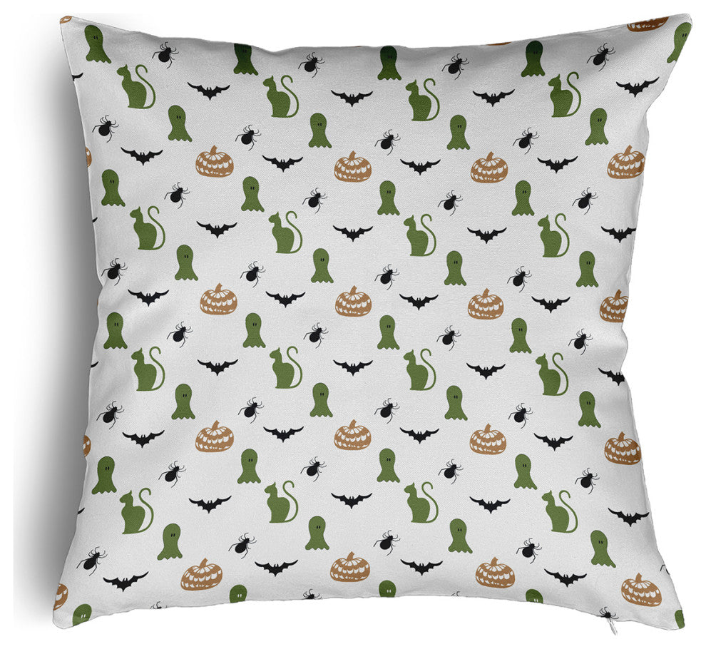 Halloween Critters Accent Pillow With Removable Insert, Scallion, 24"x24"