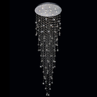 Rain Drop 12 Light Flush Mount With Chrome Finish