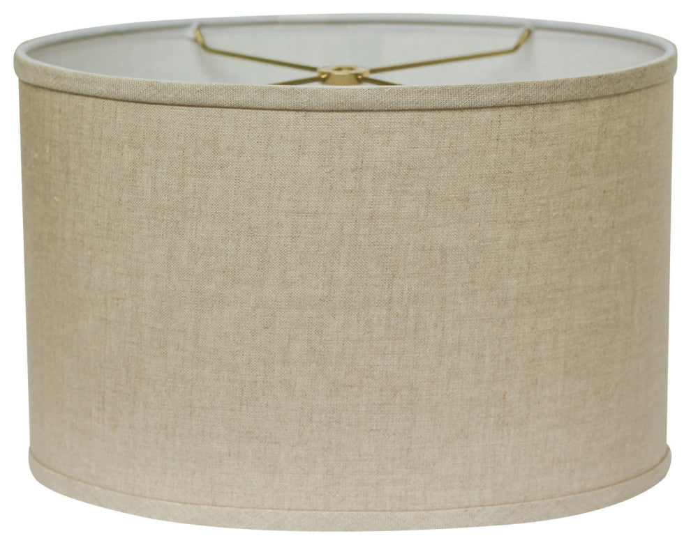 14" Dark Wheat Throwback Oval Linen Lampshade