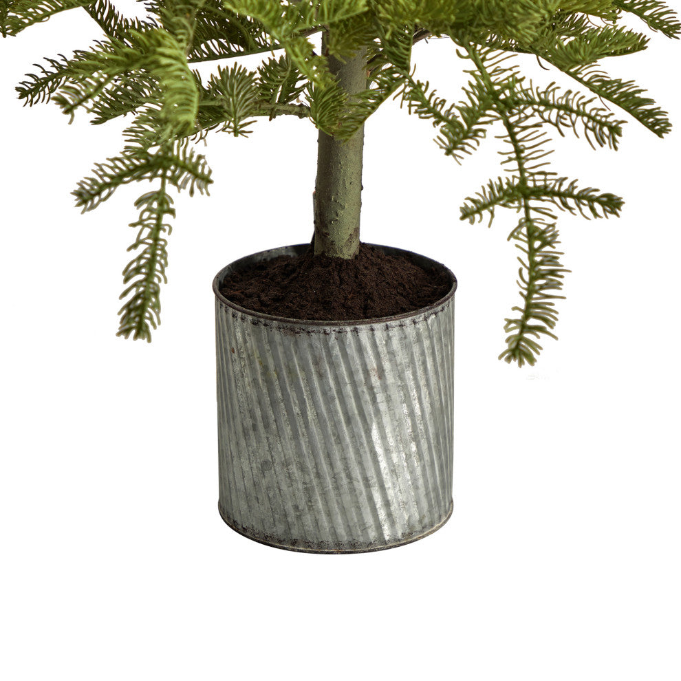 T3394 4.5 Pre-Lit Christmas Pine Artificial Tree in Decorative Planter