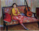 Henri Lebasque Nono and a Guitar Wall Decal