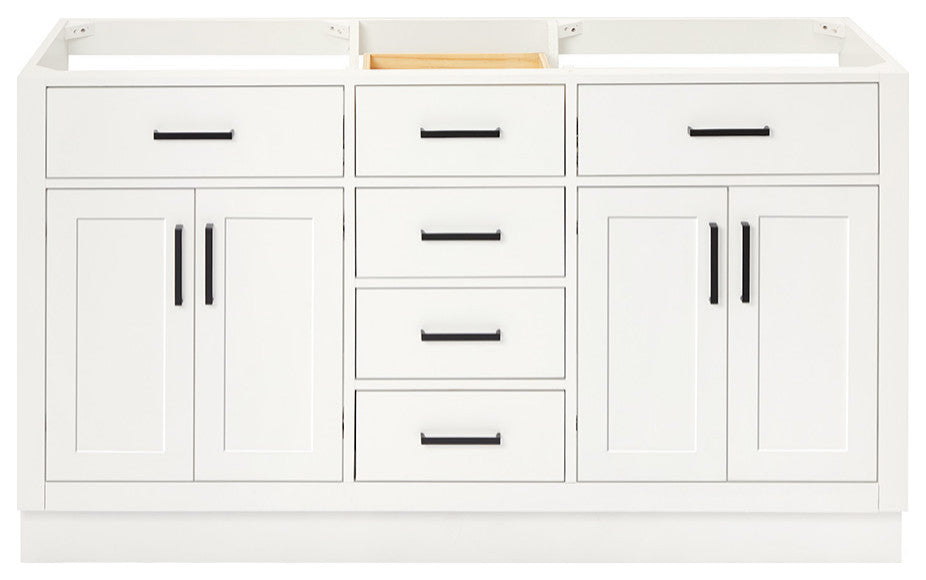 ARIEL Hepburn 60" Double Sink Base Cabinet, White
