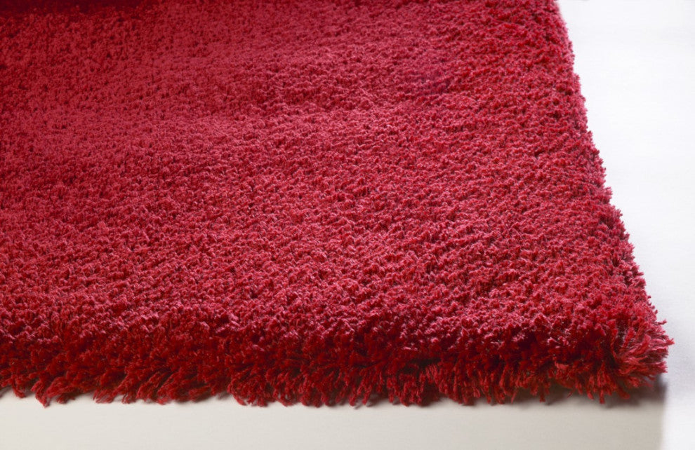 KAS Bliss 1564 Red Shag Area Rug, 5' x 7'