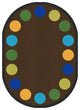 Lots of Dots 7'8" X 10'9" Oval Area Rug, Color Earthtone