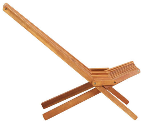 Vidaxl Folding Outdoor Lounge Chair Solid Acacia Wood