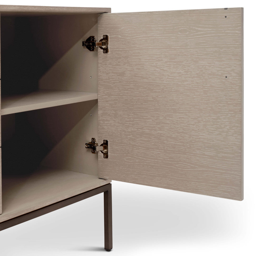 Holly Buffet, Taupe Gray, Gun Metal