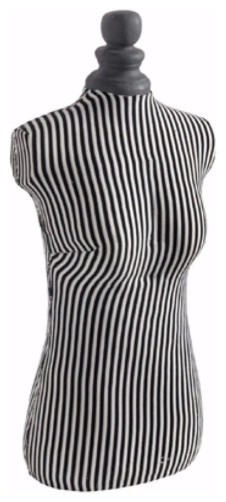 Benzara BM150780 Fabric Wrapped Mannequin In Black and White