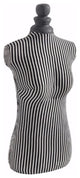 Benzara BM150780 Fabric Wrapped Mannequin In Black and White