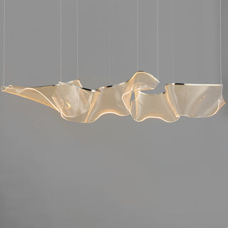 ET2 E24883-133 Rinkle 58"W LED Abstract Linear Pendant - Brushed Gunmetal