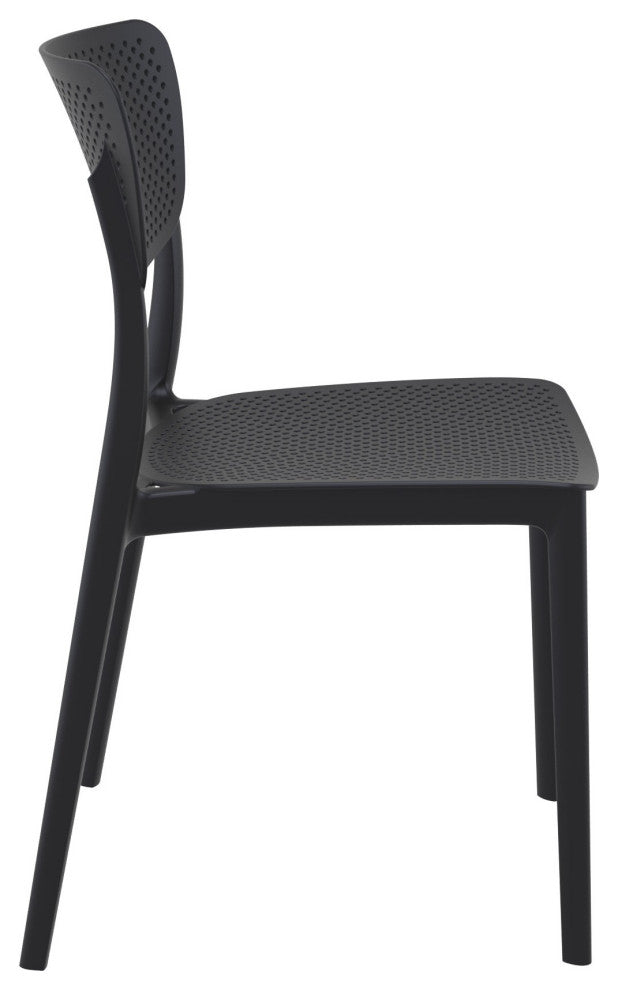 Lucy Outdoor Dining Chair, Set of 2, Black