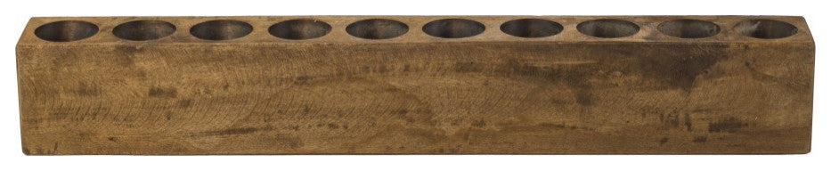 Distressed Maple Stain 10 Hole Sugar Mold Candle Holder
