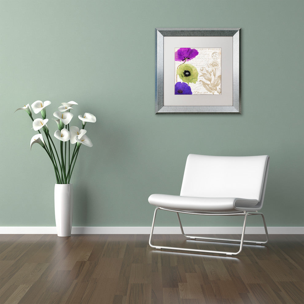 Color Bakery 'Love Notes II' Matted Framed Art, Silver Frame, White Mat, 16x16