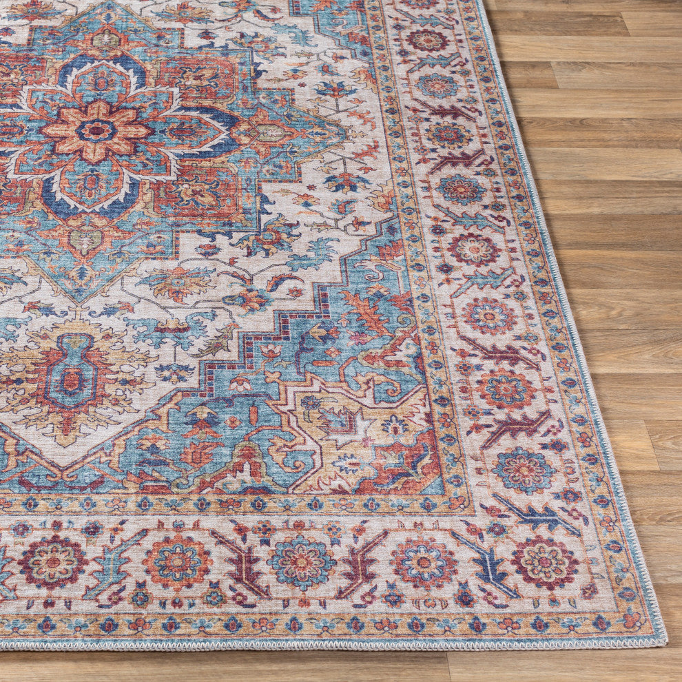 Iris IRS-2301 Traditional Rust/Blue 2'3"x3'9" Area Rug